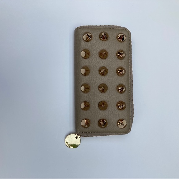 Leather studded wallet clutch - Picture 2 of 8